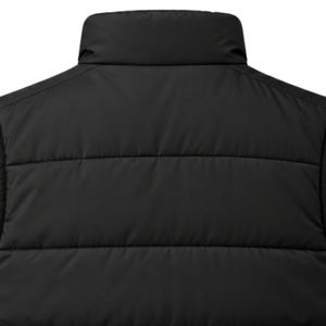 Women <b>Black</b> Quilted Puffer <b>Vest</b> Sleeveless Full Zip Embroidered Lightweight Warm Outdoor Casual Winter Jacket with Side Pockets - Product Image 4