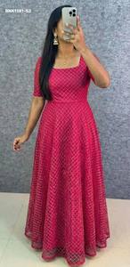 Colección de Vestidos de Tela de Primera Calidad para Uso Ocasional con Detalles de Cordón y Forro de Crepé, Fabricante y Proveedor de Moda Femenina de la India - Product Image 4