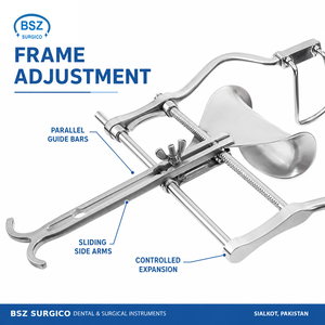 เครื่องมือผ่าตัด BSZ SURGICO รุ่น BSZ-BB-037 แบบ Central Blade Retractor ปรับความสูงได้ พร้อมคันโยกล็อคแน่นหนา ได้รับการรับรองมาตรฐาน CE รับประกัน 1 ปี - Product Image 3
