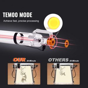 Tubo Laser CO2 60W Lunghezza 1250mm Diametro 55mm Vetro Borosilicato Testa in Metallo 5000-6000h per Taglio Laser - Product Image 2