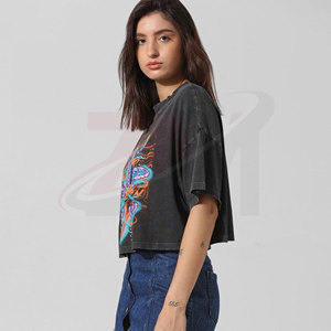 T-shirt ample en coton respirant pour femme, coupe décontractée, streetwear estival, confortable, pour un usage quotidien - Product Image 2