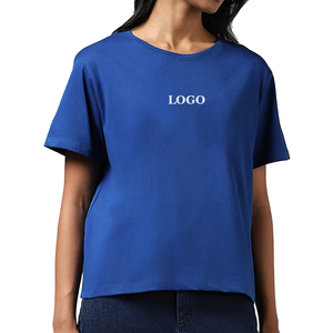 เสื้อยืดผู้หญิงทรงปกติ สีพื้น ผ้าฝ้ายใยไผ่ แขนสั้น คอกลม สไตล์ลำลอง เนื้อผ้าเจอร์ซีย์ ระบายอากาศได้ดี - Product Image 3