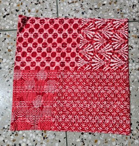 Cotton Kantha Cushion Cover Handmade Hand <b>Stitched</b> Pillow Cover Boho Ethnic Textile For Retail Stores Hospitality Home Styling - Product Image 4