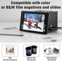 Escáner de Películas Inteligente: Convierte Películas de 8mm a Digital, Escáner de Negativos y Proyector de Diapositivas para Diapositivas Antiguas, Software Fácil de Usar