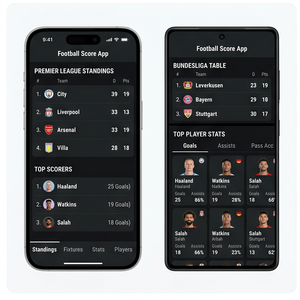 Aplicación de Puntuaciones de Fútbol RoyalCraft: Puntuaciones en Vivo, Actualizaciones de Partidos, Estadísticas, Horarios y Noticias de Fútbol IOS/Android/Linux/Mac - Product Image 3