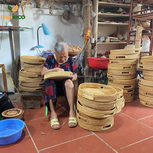 Cesta rectangular tejida de ratán Natural hecha a mano, tapa de caja cuadrada, almacenamiento de pañuelos de lavandería de cocina Vintage personalizado - Product Image 6