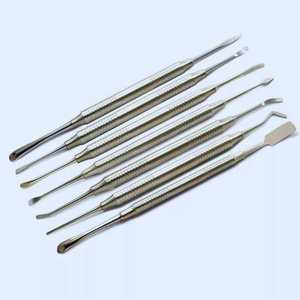 Ensemble d'instruments chirurgicaux dentaires manuels de haute qualité approuvés CE pour la chirurgie parodontale, en acier inoxydable allemand, autoclavable - Product Image 4