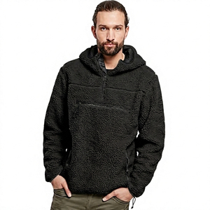 Sudadera con Capucha y Cierre de Cremallera para Hombre, 100% Algodón, Antipilling, Color Sólido, Informal, para Invierno, Corte Regular, Tejido de Punto - Product Image 3