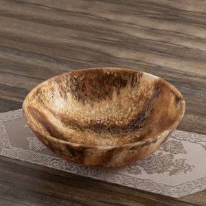 Bol en résine verte moderne et écologique avec bande dorée, vaisselle décorative polie faite à la main, fournitures de restaurant, ensemble de bols en bois - Product Image 2