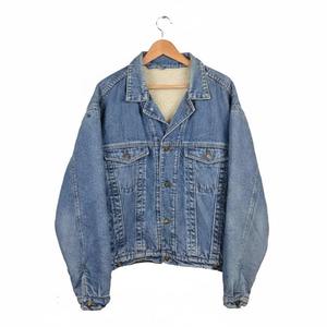 Veste en jean matelassée unisexe à bouton unique, design personnalisé, col montant, broderie, veste en jean de haute qualité pour hommes - Product Image 1