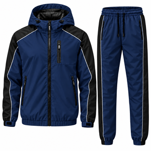 Conjuntos de Chándal Impermeables Personalizados para Hombre, Chaqueta Cortavientos y Pantalones, Conjuntos de Dos Piezas, Chándales Personalizados para Hombre - Product Image 1
