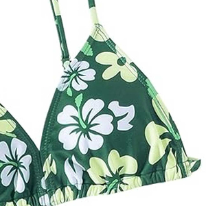 Ensemble de bikini 2 pièces personnalisé pour femmes, service OEM, maillot de bain imperméable à séchage rapide en Spandex/Nylon, ensemble de bikini imprimé pour femmes - Product Image 5