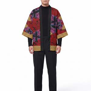 Kimono Unisex de Manga Corta de Poliéster con Estampado Gráfico Completo y Frente Abierto al por Mayor - Product Image 1