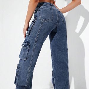 กางเกงคาร์โก้ฟอกสีกรดกางเกงสตรีทแวร์ทันสมัยมีกระเป๋าหลายฟังก์ชั่นและพื้นผิวฟอกไม่เหมือนใครดีไซน์ตามสั่ง - Product Image 3