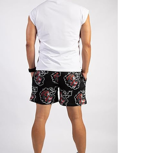 Custom Youth Sublimation Mesh Reversible Basketball Jersey Mens 6xl <b>Athletic</b> Heavy Basketball Shorts Flame Pattern Mid Waist - Product Image 5