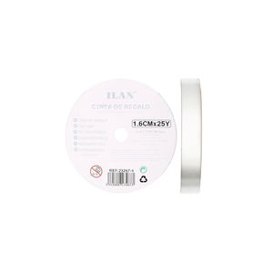 Nastro regalo Ilan 1,6 cm x 25 m bianco per confezionare regali - Product Image 2
