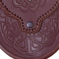 Nouvel Arrivage 2026 : Sporran en Cuir Écossais Personnalisé, Double Gaufrage Nœud Celtique, Fait Main avec Badge Argenté