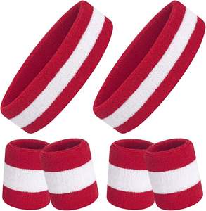 Cintas para el sudor deportivas personalizadas al por mayor, muñequeras y diademas de algodón de rizo, accesorio OEM de marca privada para gimnasio, running, tenis y baloncesto - Product Image 1