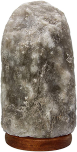 Lámparas de Sal del Himalaya Grises de Alta Calidad, Elegante Decoración de Mesa de Cristal Natural con Servicio OEM, Fabricante con Marca Personalizada - Product Image 2