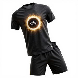 Ensemble de maillots de football personnalisables pour jeunes et adultes, motif Eclipse Halo, sublimation, maillot et short respirants de qualité supérieure pour club de football - Product Image 1