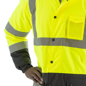 Yellow <b>Reflective</b> <b>Men</b> Security Workwear High-visibility Safety Bomber <b>Jacket</b> Advanced Uniform - Product Image 4