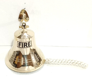 Campana de barco de latón de alta venta, campana de barco de latón de la mejor calidad pulida Lisa grabada con fuego, campana de barco de montaje en pared náutica a la venta - Product Image 1