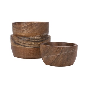 Eye Catching Design <b>Wooden</b> Handmade Bowl <b>Set</b> of 3 Factory Direct Sale Unique Design Wholesale Supply for Wholesale Buyers - Product Image 5