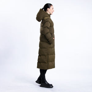 Vestes matelassées d'hiver pour femmes, en polyester, avec capuche, réversibles, imperméables, tricotées, avec logo personnalisé, vente en gros OEM - Product Image 5