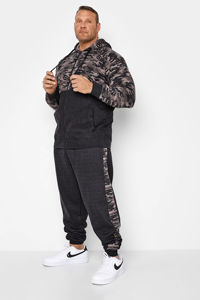 Sudadera con capucha de invierno transpirable de forro polar con cremallera y bloques de color gris carbón para hombre, talla grande, personalizada, venta al por mayor, novedad 2026, Mid Night - Product Image 5