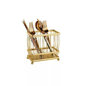 Cesta de Almacenamiento de Cubiertos de Acero Inoxidable, Organizador Moderno de Utensilios Metálicos, Soporte para Cubiertos Resistente al Óxido, a la Venta - Product Image 2