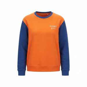 เสื้อสเวตเตอร์ผู้หญิงคอโอ แขนยาว สีส้มน้ำเงิน ผ้าฝ้ายถัก สำหรับใส่ในฤดูใบไม้ร่วง - Product Image 6