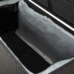 Scatola portaoggetti Patio nero in Rattan 39.3 "x 19.6" x 19.6" - Product Image 5