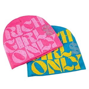 หมวกบีนนี่แฟชั่นฤดูหนาวคุณภาพสูง ดีไซน์ใหม่ล่าสุด ประดับเพชร สำหรับทุกเพศทุกวัย  ถักจากอะคริลิก  ให้ความอบอุ่นและมีสไตล์ - Product Image 2