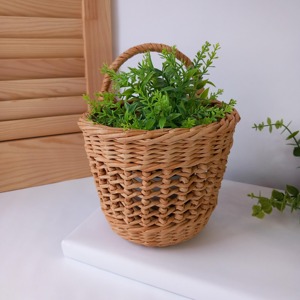 Natural Woven Hanging <b>Basket</b> Planter Suitable <b>For</b> Living Room Garden And Indoor <b>Plant</b> Arrangement Handwoven From India - Product Image 1