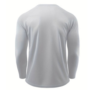 T-shirt de sport pour homme, manches longues, col rond, style unique, protection UV pour le surf, meilleur prix. - Product Image 2