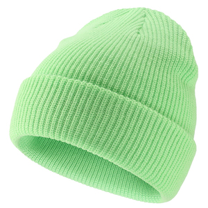 Green Knitted Beanie Hat Solid Color Unisex <b>Winter</b> <b>Cap</b> Casual Style 100% Acrylic Adult Size 56-58CM - Product Image 4