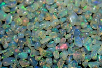 Opale naturelle éthiopienne, cabochon, taille brillante, multicolore, pierre brute polie, qualité supérieure, jeu de couleurs/effet de feu