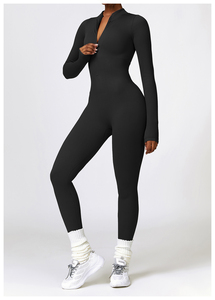 Combinaison de yoga pour femme, taille haute, bleu uni, sans manches, dos nu, effet push-up, bretelles spaghetti, coupe ajustée - Product Image 4