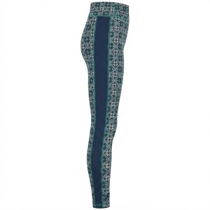 High Waist Geometric Print Formal Winter Leggings Full Length Stretch Seamless Velour Knitted Spandex/Nylon Sporty Women's - Product Image 3