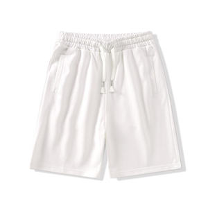 Shorts Bermuda en coton blanc pour homme NOEN SPORTS, taille élastique avec cordon de serrage, séchage rapide, vêtements décontractés avec poches - Product Image 1