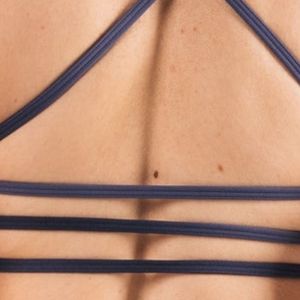 Navy <b>Blue</b> Women's Multi Strap Back Sports <b>Bra</b> Performance Athletic Crop Top for Gym Workout Training Yoga Fitness - Product Image 6