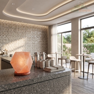 Lámpara de Sal Rosa del Himalaya Geométrica, Luz de Escritorio con Facetas de Diamante Natural para Decoración de Sala de Estar y Dormitorio, Venta al Por Mayor - Product Image 5