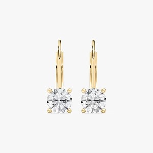 Unique Design Shaped Lab Grown Diamond Lever <b>Back</b> Basket Drop <b>Earrings</b> IGI Certification Gold 10/14/18kt Trendy Women's Jewelry - Product Image 5