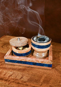 ชุดบาคูร์ไม้ทรงสี่เหลี่ยมแบบไม่ใช้ไฟฟ้า สไตล์อาหรับ สำหรับเป็นของขวัญวันอีดและรอมฎอน ขายดี ราคาถูก ชุดมูบาคาร์ - Product Image 5