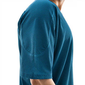 High Quality Custom Men's V Neck <b>Mesh</b> T-Shirt Breathable Quick Dry Athletic Sports Tee Casual Plain Summer Short Sleeve <b>Top</b> - Product Image 6