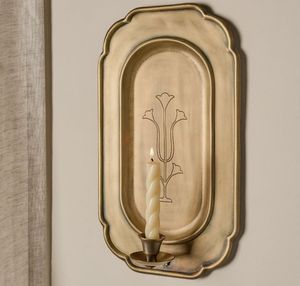 Grand European Venetian Baroque Luxury Wall <b>Sconce</b> Ornate Decorative Wall <b>Light</b> with Elaborate Mirror Detailing, Premium Brass F - Product Image 1