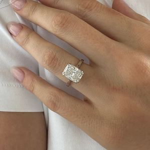 5.0 CT Elongated <b>Cushion</b> Cut Lab Grown Diamond Prong Setting IGI Certified Luxury Engagement <b>Wedding</b> Modern Bridal Proposal - Product Image 1
