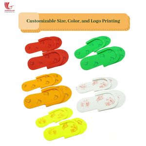 Pantuflas de espuma desechables con logo personalizado, sandalias de pedicura multicolor de un solo uso para spa, salón de uñas, centro de bienestar - Product Image 5