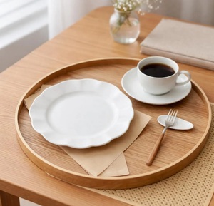 Wooden Commercial Grade Serving <b>Tray</b> Minimalist Wood Coffee <b>Tea</b> <b>Tray</b> Home Decor Catering Multipurpose Decorative Housewarming - Product Image 2