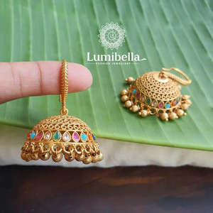 Drop Chandelier Earrings-Ethnic Vintage Pearl Jewelry Gold Plated Zinc Alloy Wedding Occasion - Product Image 1